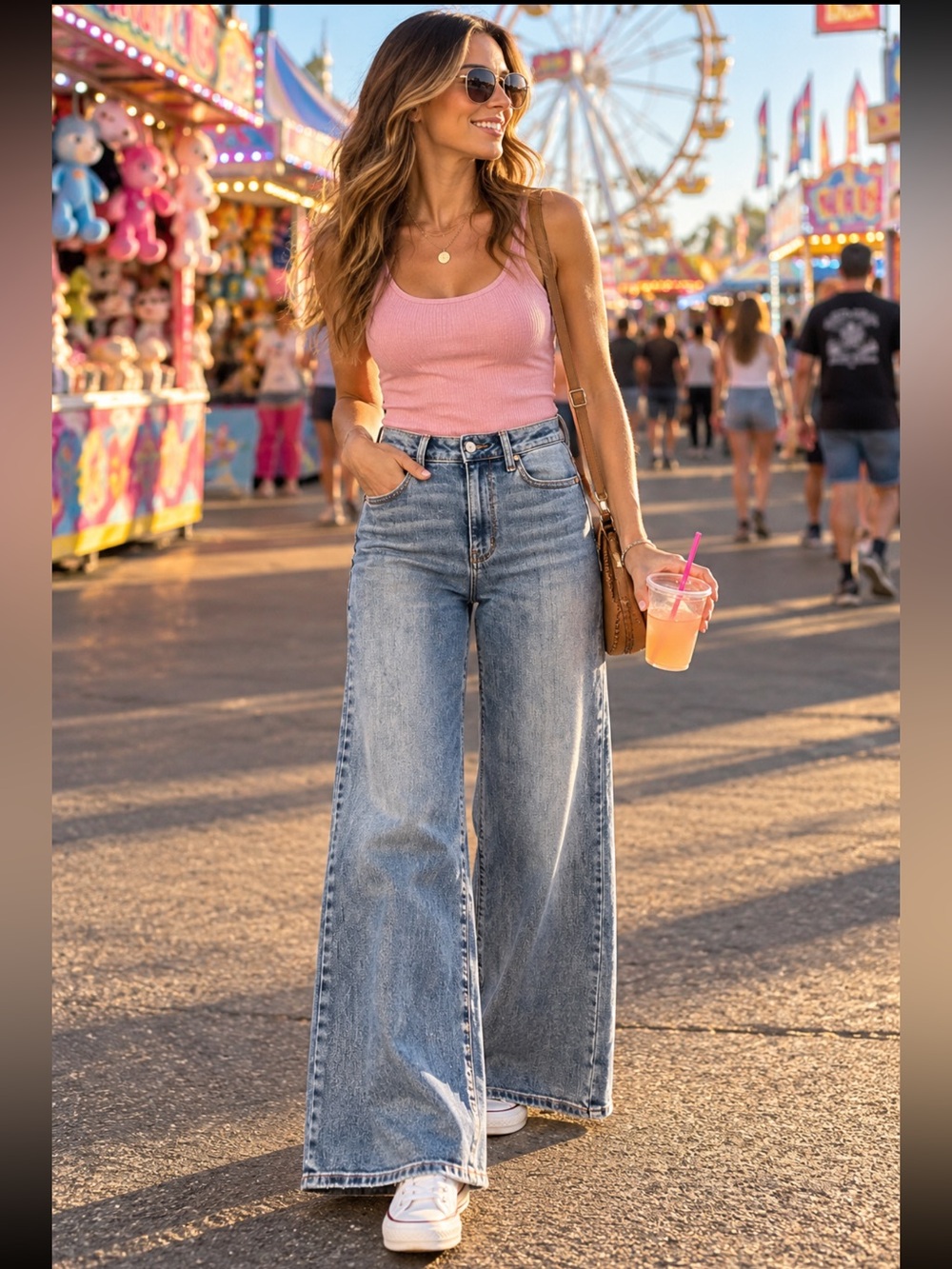 Judy Blue Stretchy High-Rise Retro Wide Leg Jeans in Light Blue Size 1/25
